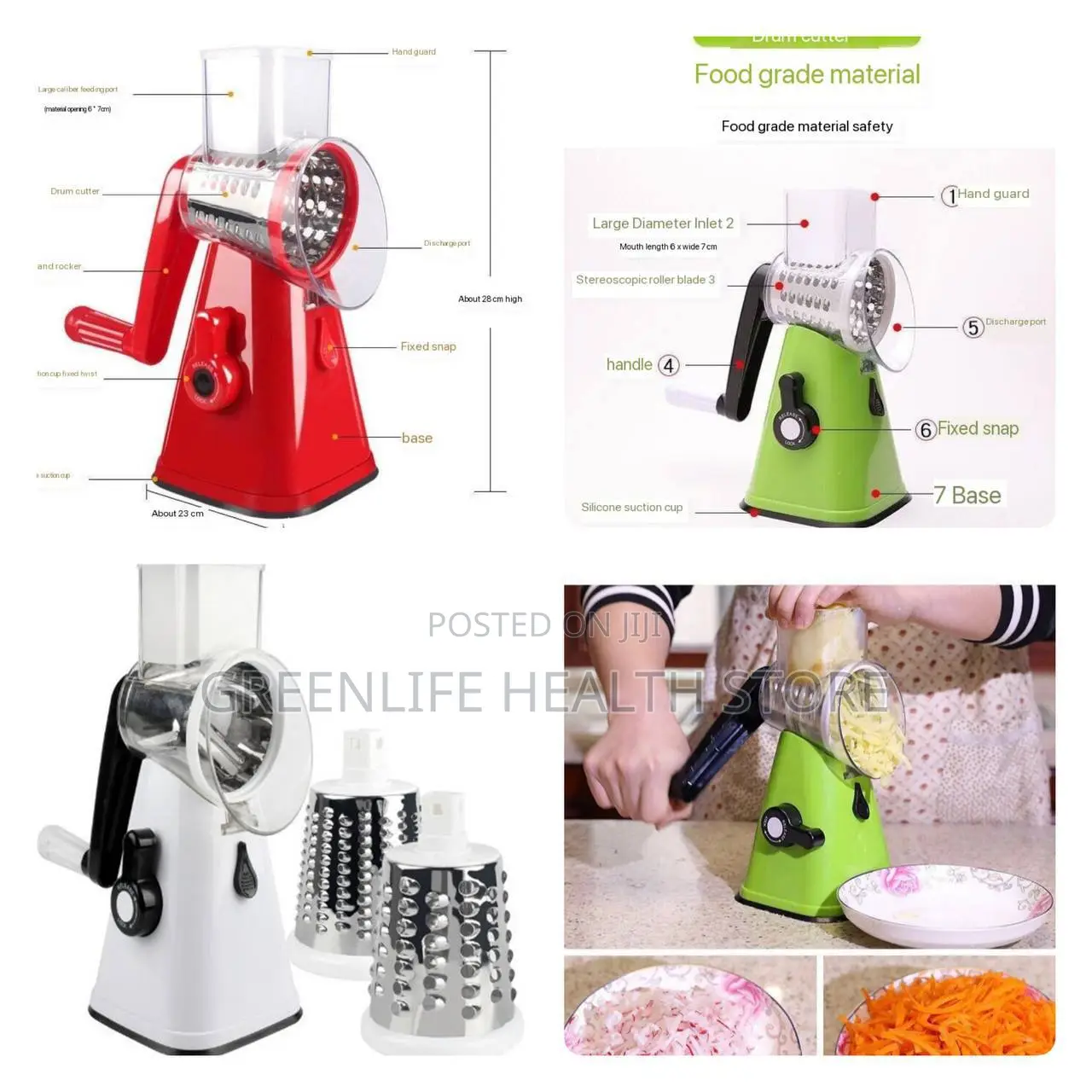 Tabletop Drum Grater/Shedder/Slicer