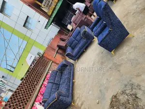 Full Set of Quality Well Padded Upholstery Fabric Sofa Chair