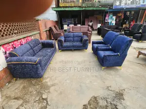 Quality Complete Set of Padded Fabric Sofa Parlor Chairs