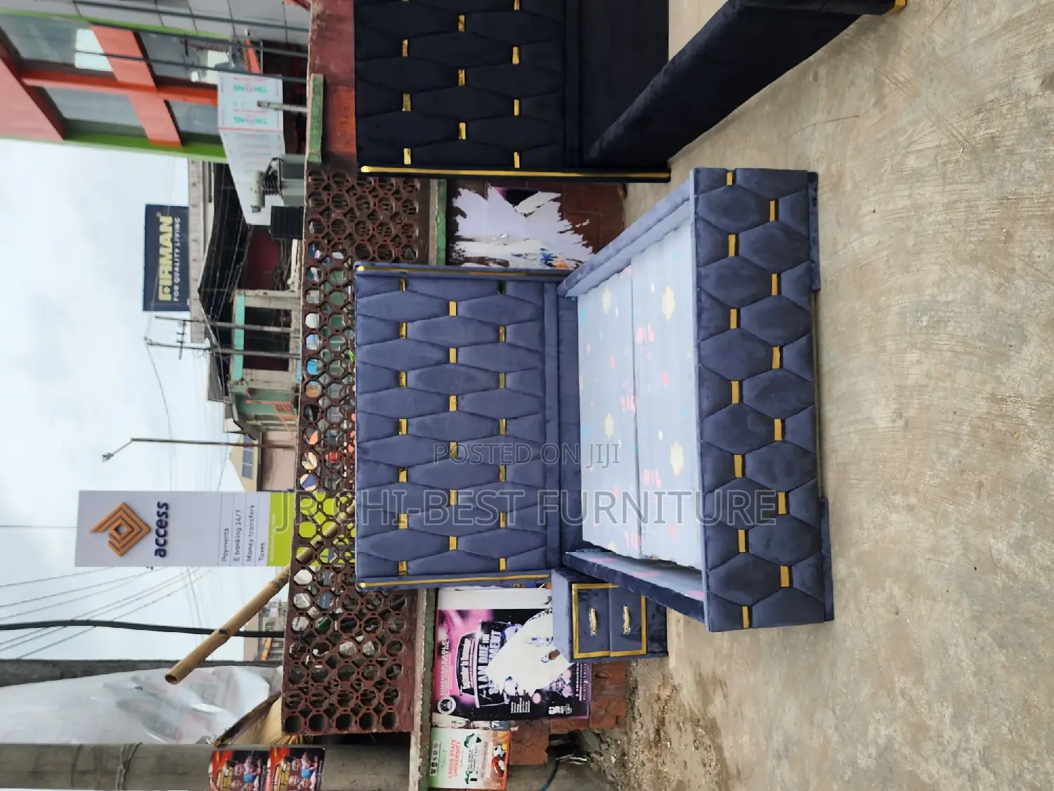 4 by 6 Upholstered Wooden HDF Bedframe