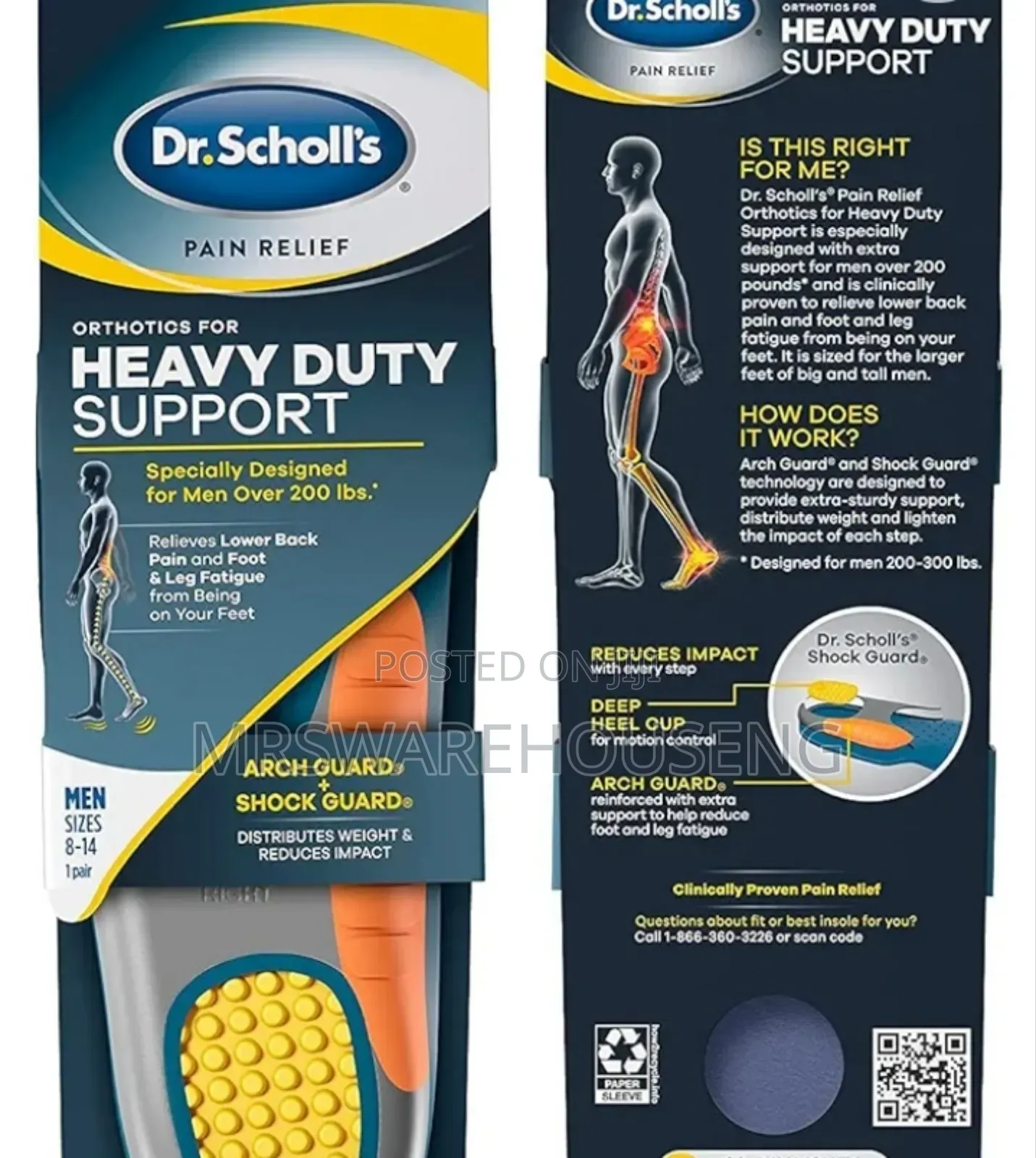Dr. Scholl's Pain Relief Orthotics for Heavy Duty Support