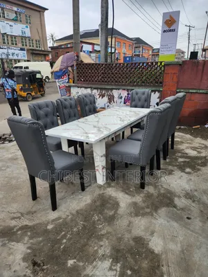 HDF Glossy Board With 8 Seaters Leather Sofas