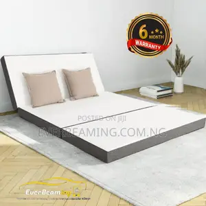 Portable Camping Picnic and Outdoors Foldable Mattress White and Grey
