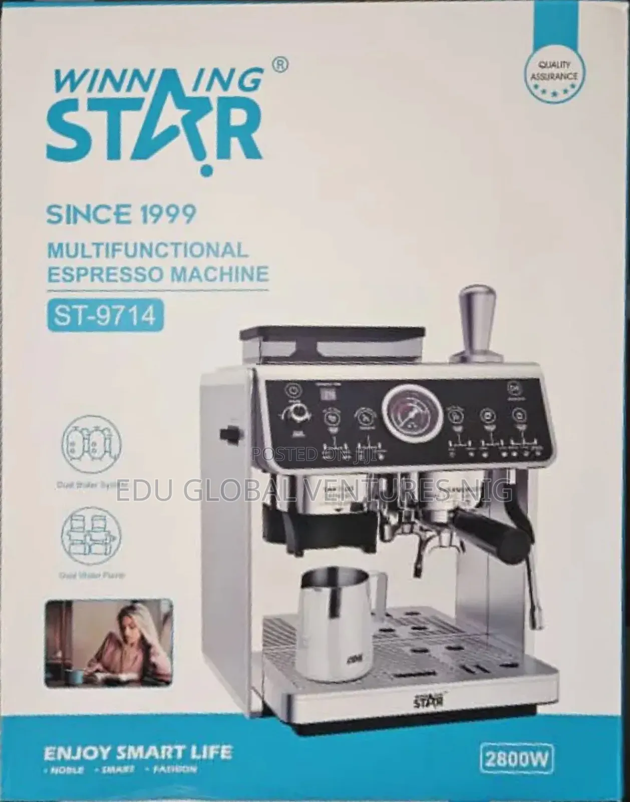 Star Tee Professional Espresso Coffee Machine Double Boiler.