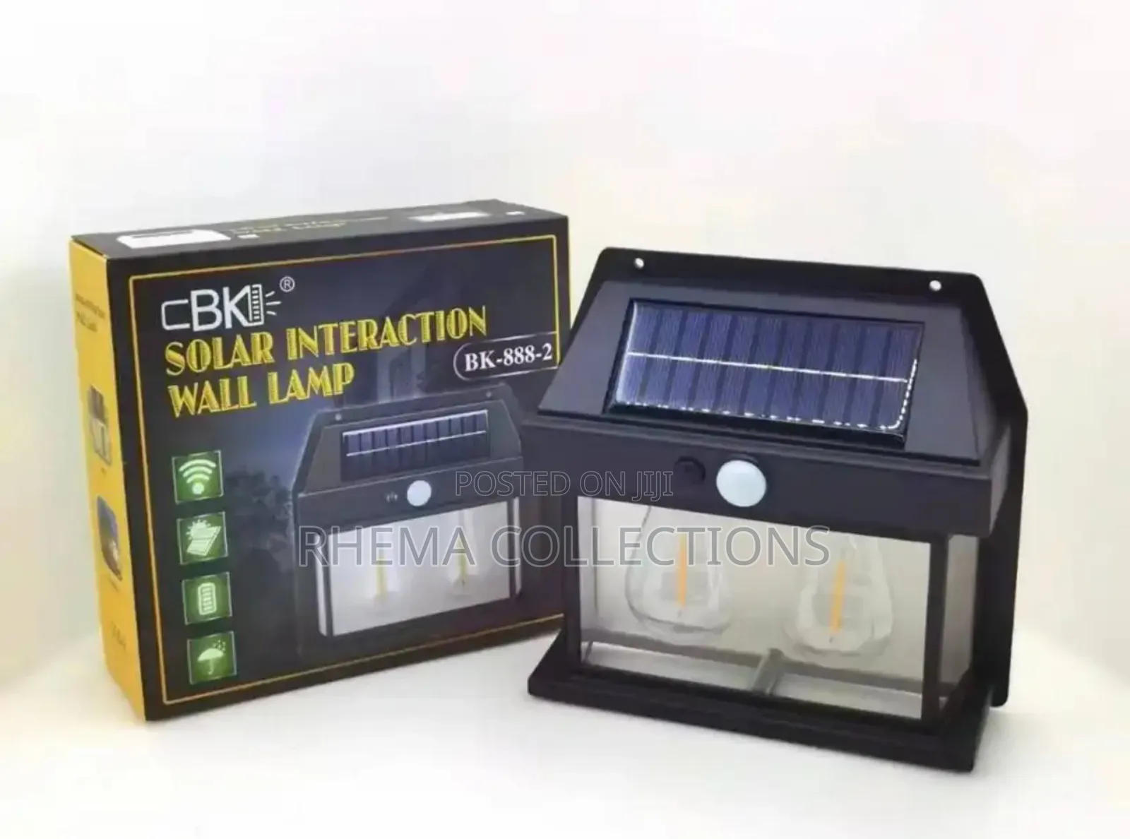 High Tech Solar Induction Wall Double Bulb Lamp