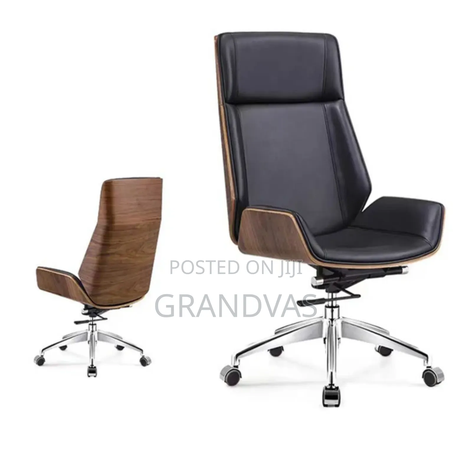 Executive Office Chair With Genuine Leather