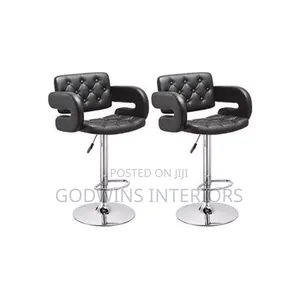 Large Comfy 360° Swivel Button Bar Stool - Set of 2