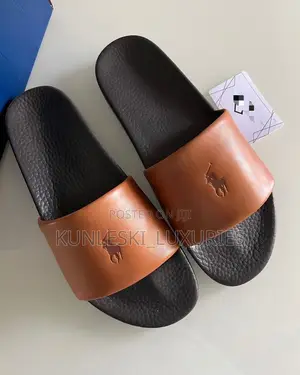 Original Polo Ralph Leather Slides in Two Colorways
