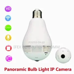 Wifi Spy Camera Bulb V380 360 View Day/Night Vision