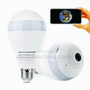 Wifi Spy Camera Bulb V380 360 View Day/Night Vision
