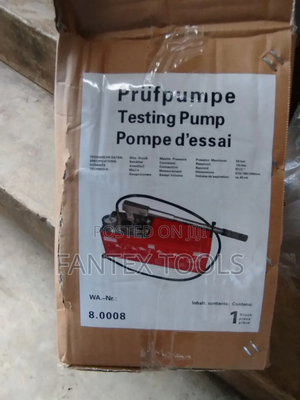 Hand Testing Pump.