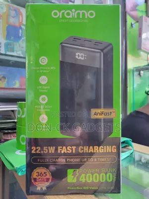 Oraimo 40,000mah 22.5W Fast Charging