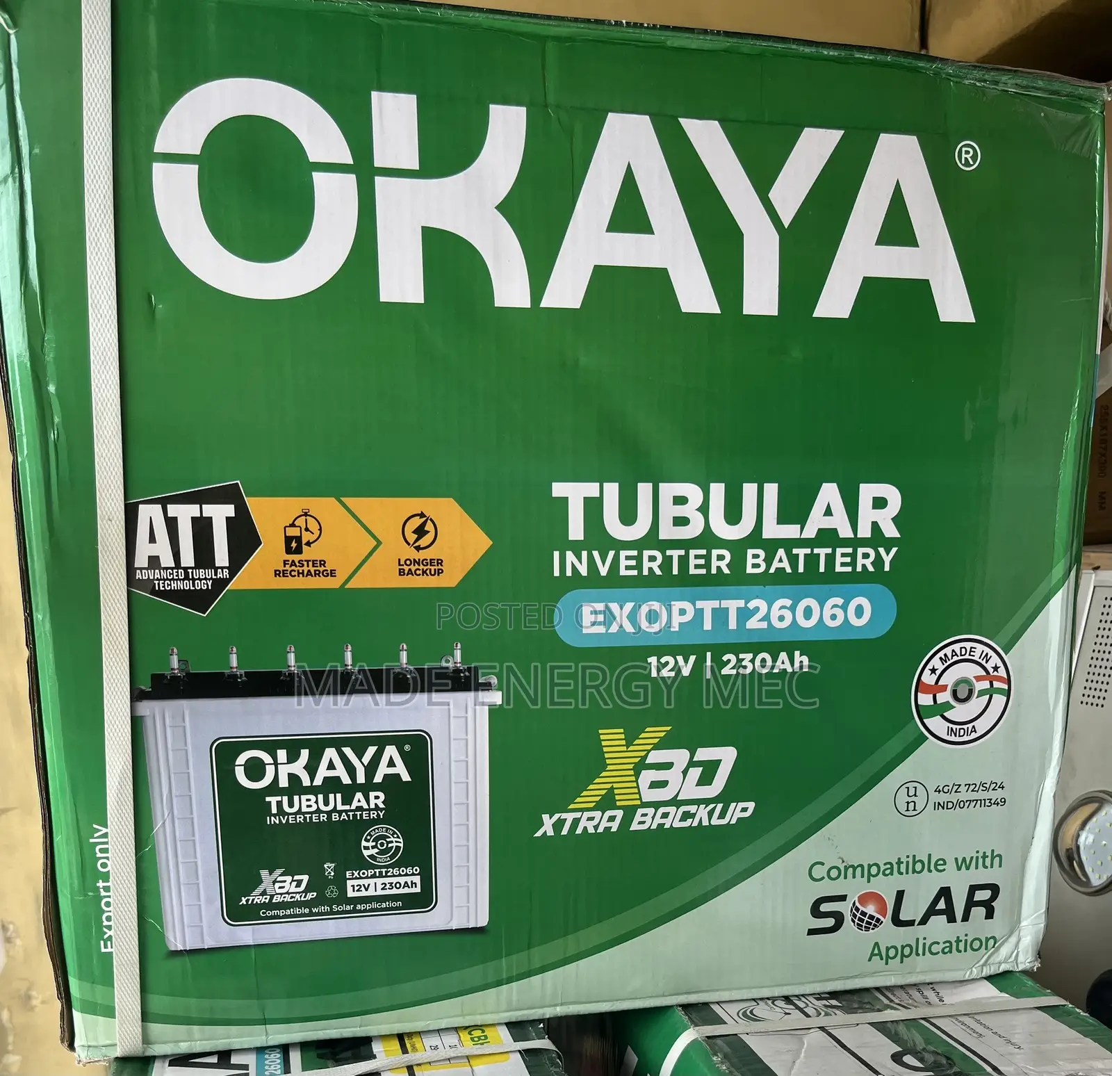 Okaya Tubular Battery 230ah