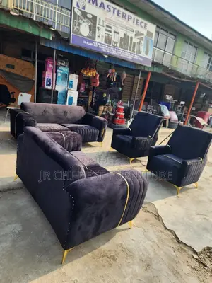 Full Set Quality Upholstered Padded New Sofa Fabric Chairs
