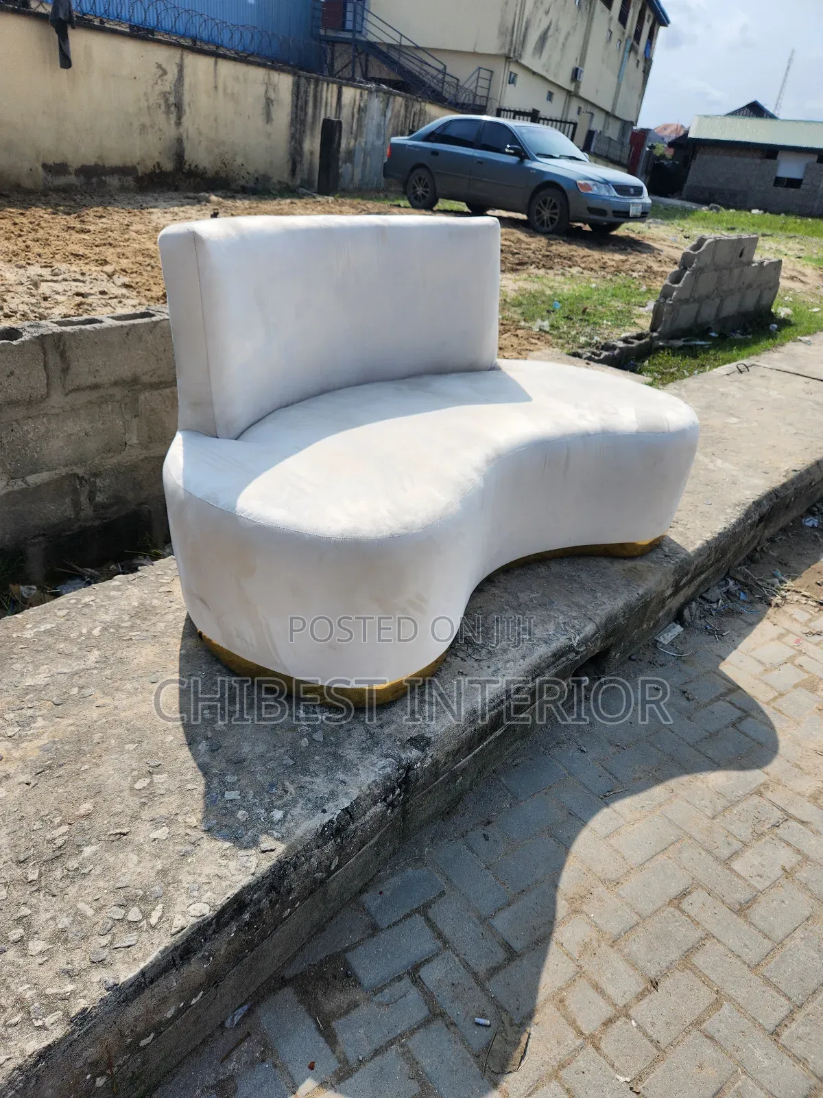 Advanced Grey Colour Love Sofa Chair