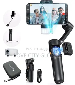 Hohem V3 Smart AI Face Track 3-Axis Gimbal, Light,Tripod Bag