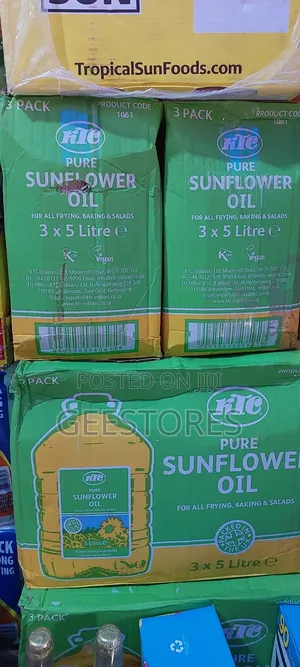 Photo - KTC Sunflower Oil 5lit By3