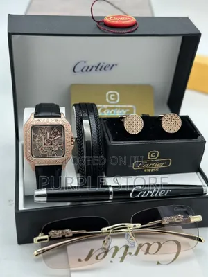 Cartier Men's Watch, Bracelet, Glasses,Cufflinks and Pen Set