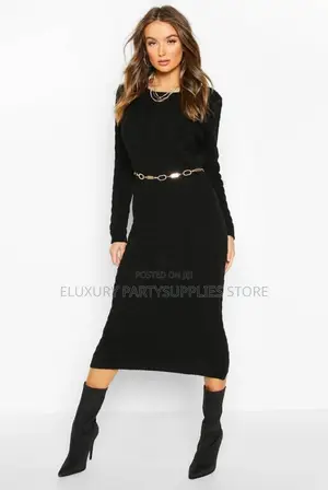 Knitted Black Dress