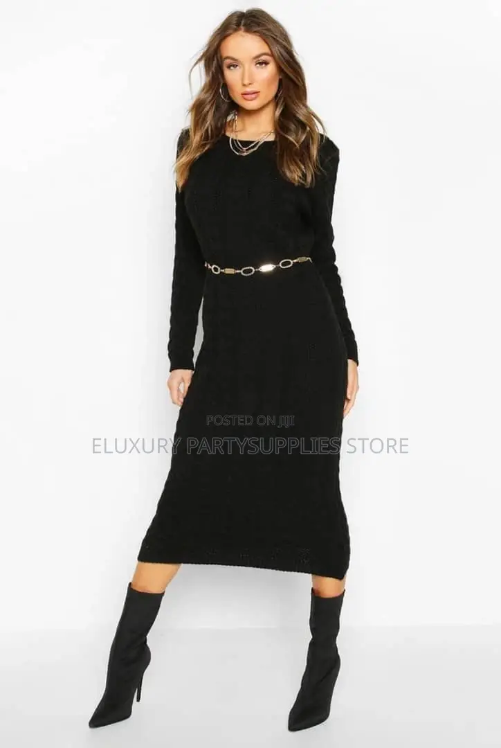 Knitted Black Dress