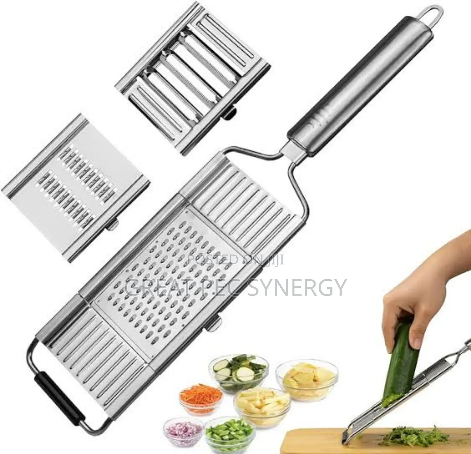 Multi Purpose Stainless Steel Grater - 3 Blades