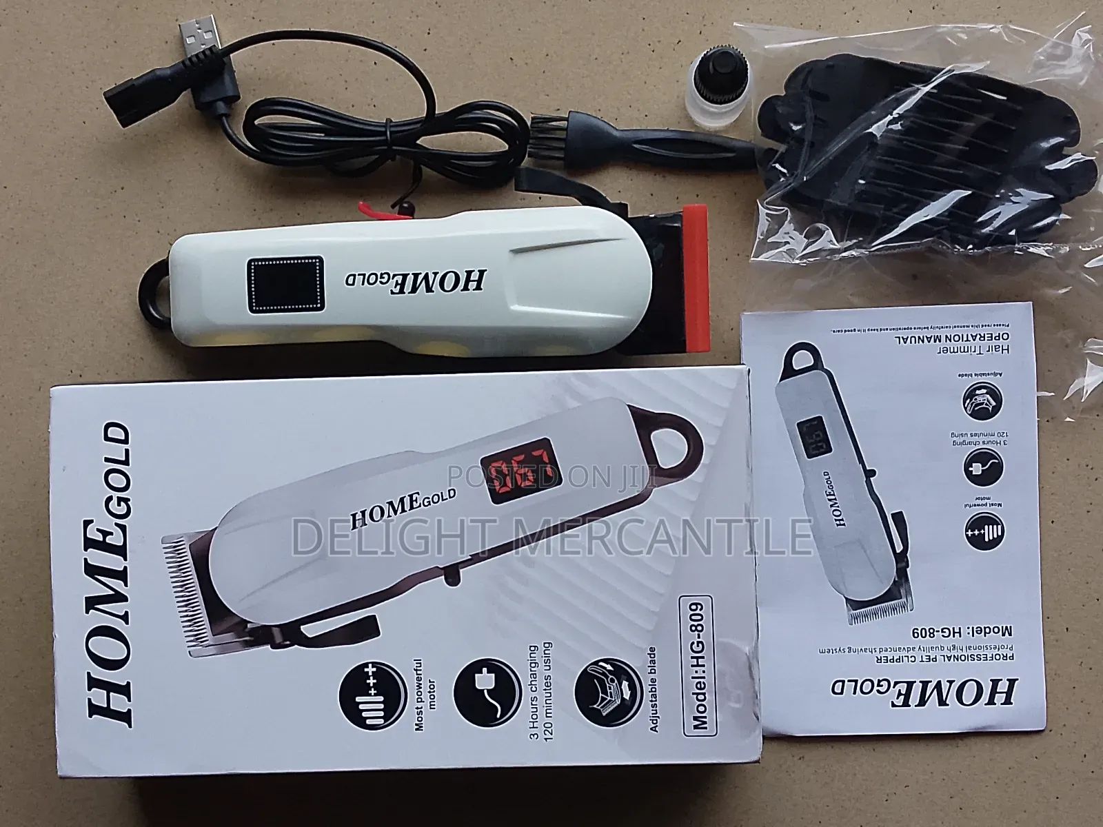 Home Gold Rechargeable Digital Clipper