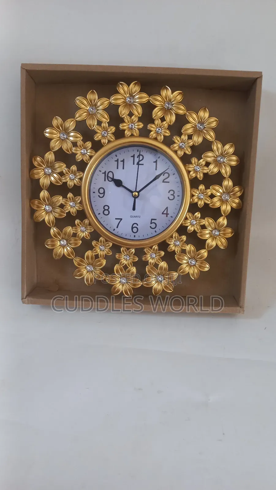 Gold Mini Wall Clock