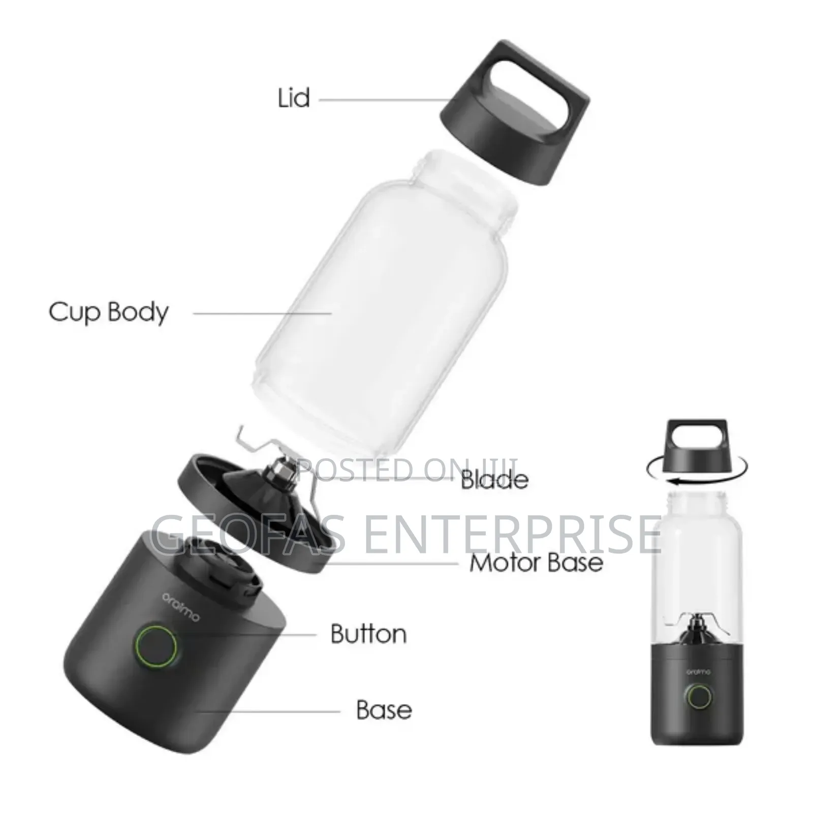 Oraimo Smart Go 500ML Portable Blender