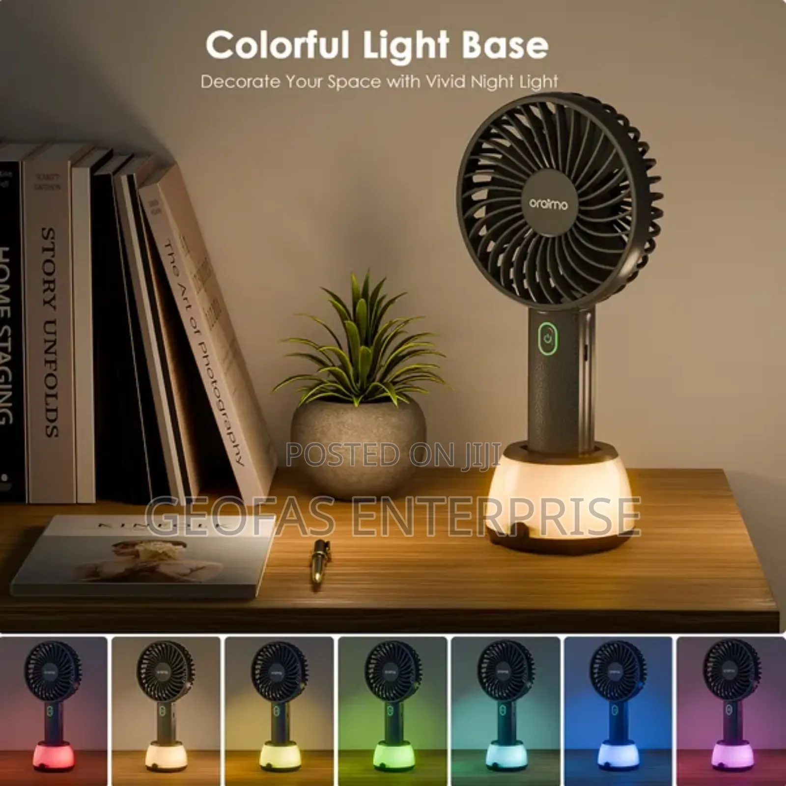Oraimo Smart 2 Handheld Fan With Light Base