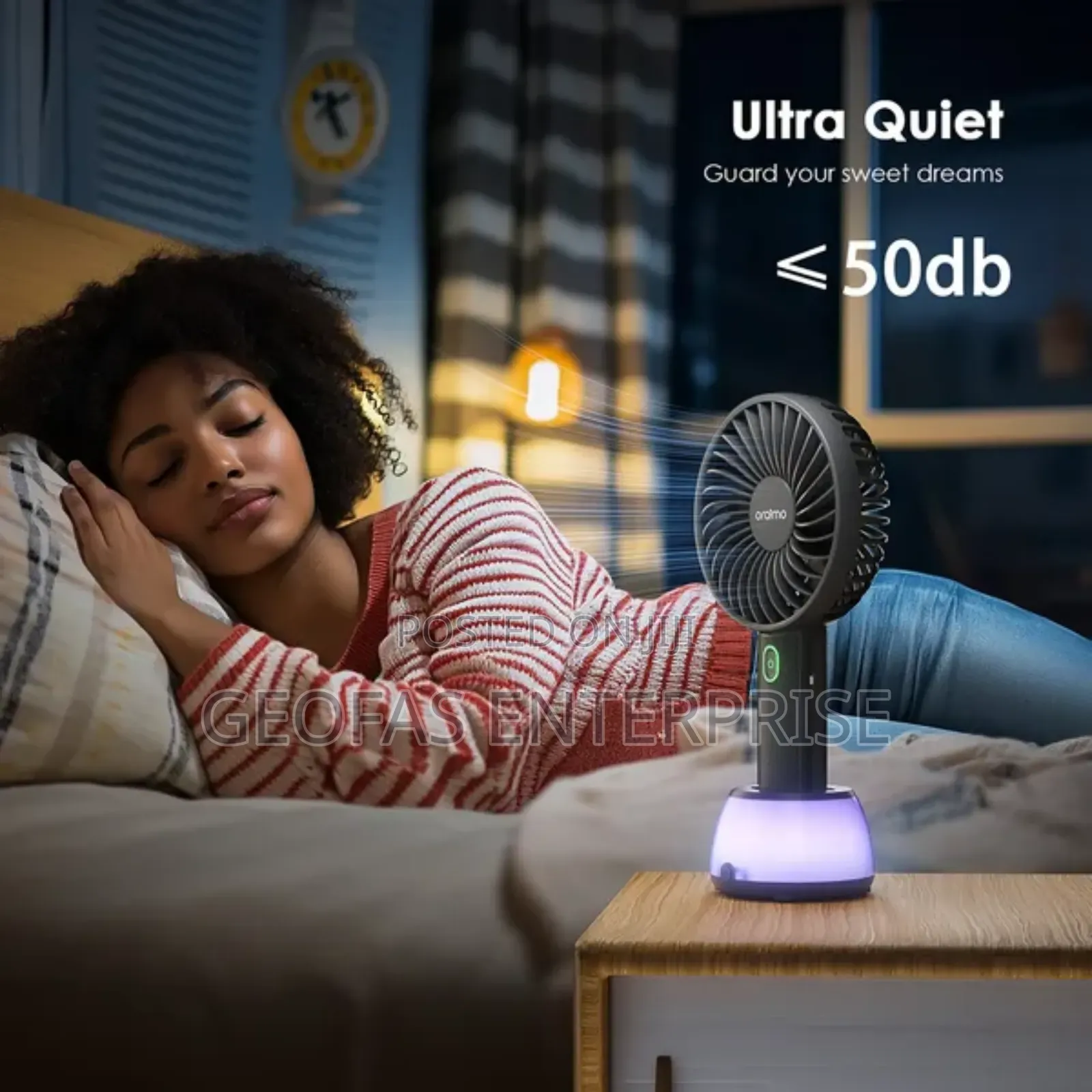 Oraimo Smart 2 Handheld Fan With Light Base