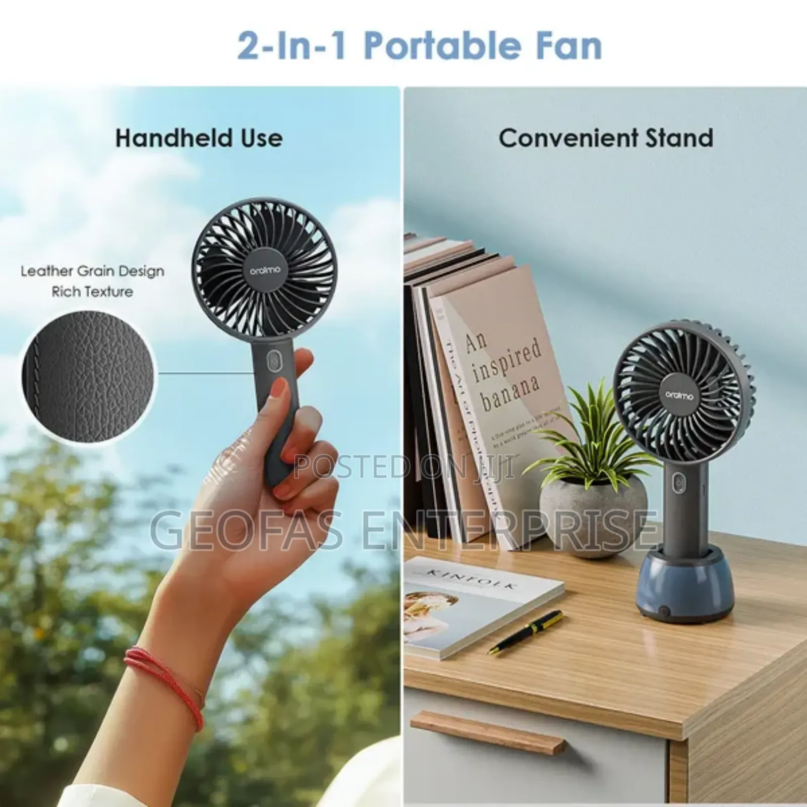 Oraimo Smart 2 Handheld Fan With Light Base