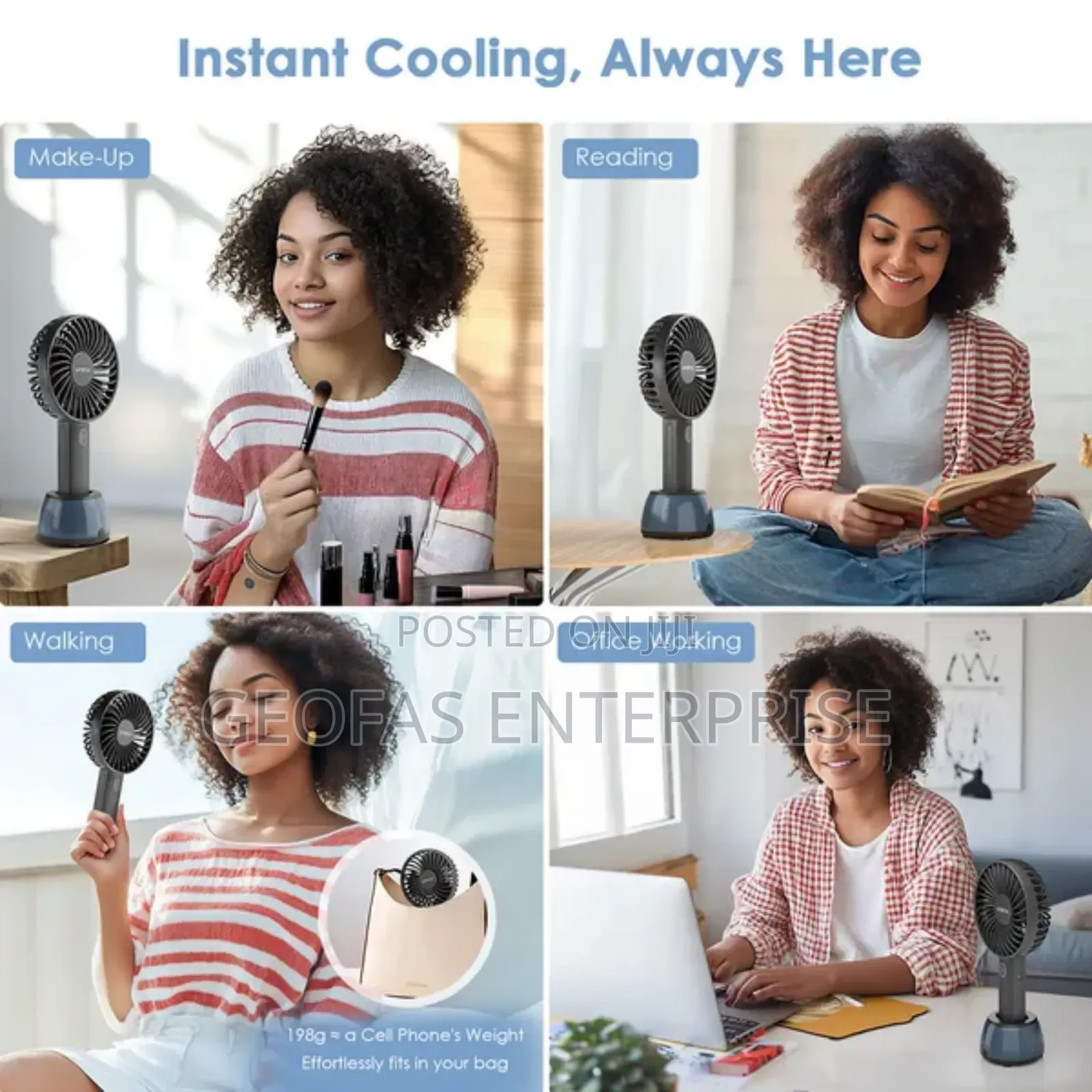 Oraimo Smart 2 Handheld Fan With Light Base