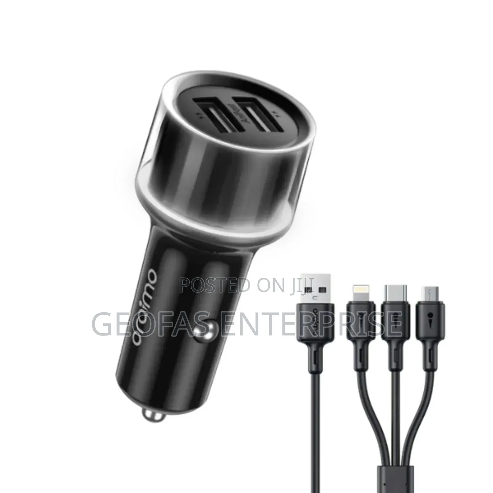 Oraimo Highway 15 15.5W Car Charger With 3-in-1 Cable