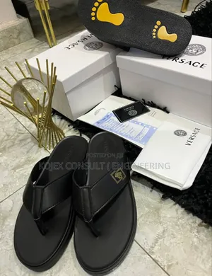Versace Quality Leather Slippers