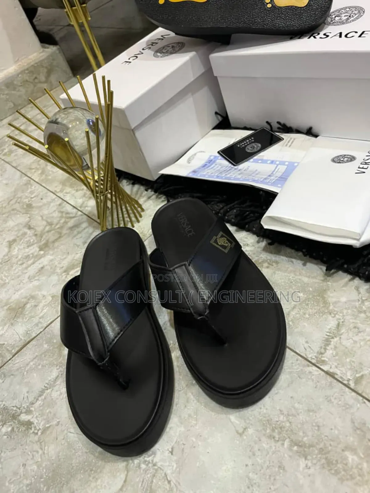 Versace Quality Leather Slippers