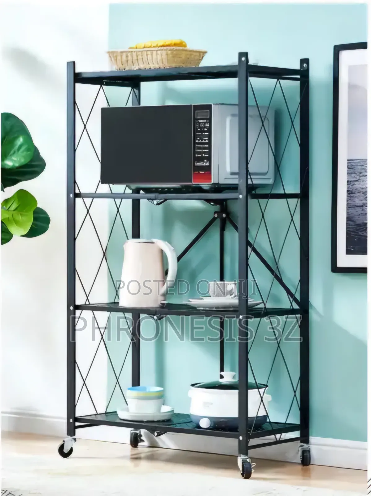 Multifunctional Foldable Metal Shelf