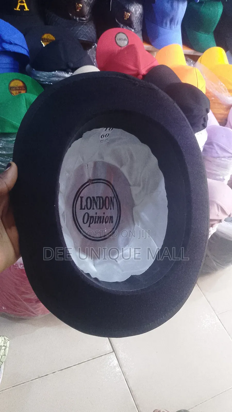 Cabaret Showgirl Black Bowler Hat