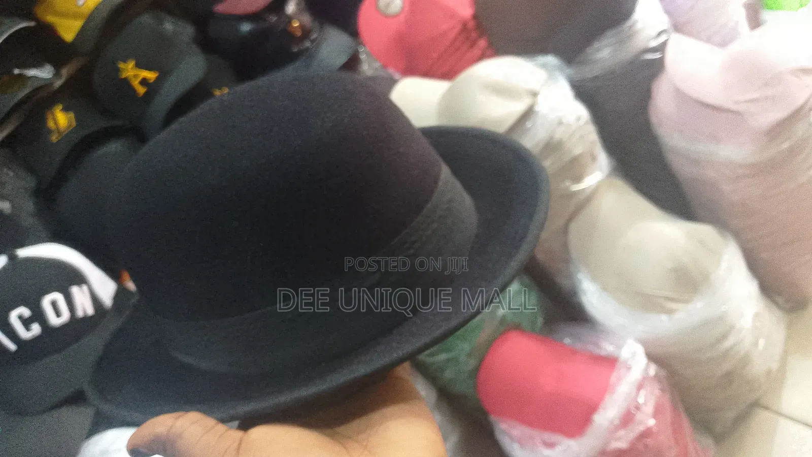 Cabaret Showgirl Black Bowler Hat