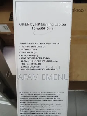 New Laptop HP Omen 16 32GB Intel Core I5 SSD 1T