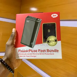 Itel 27,000mah, 22.5W Powerbank With 18watts Fast Charger