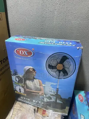Photo - Powerful Airflow OX Hexa Rechargeable 18" Standing Fan