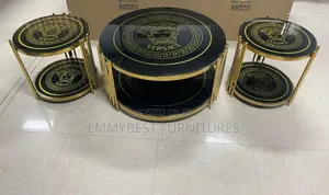 Brand New Center Table With Two Side Stools.