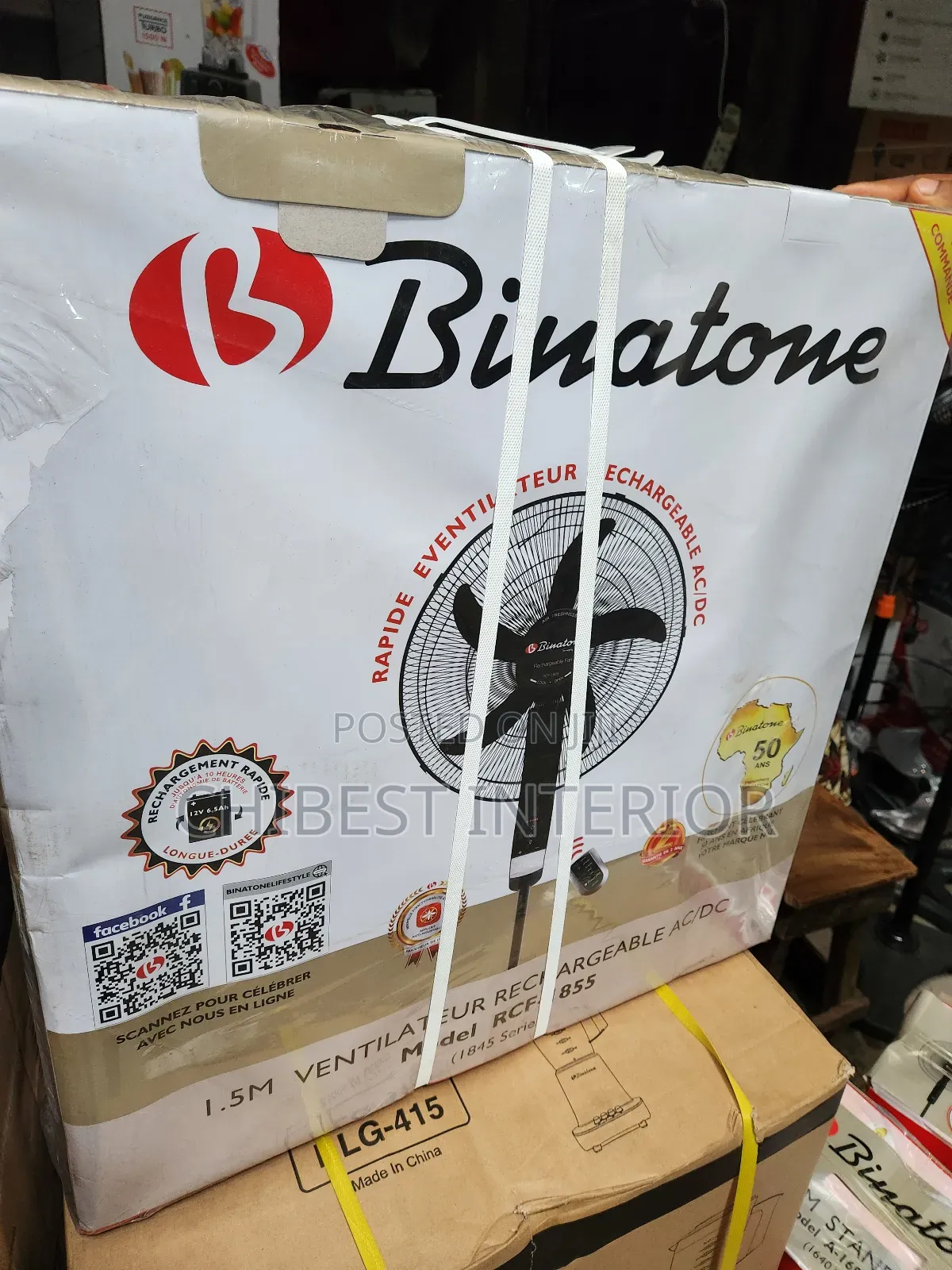 Binatone 18inches Rechargeable Fan.