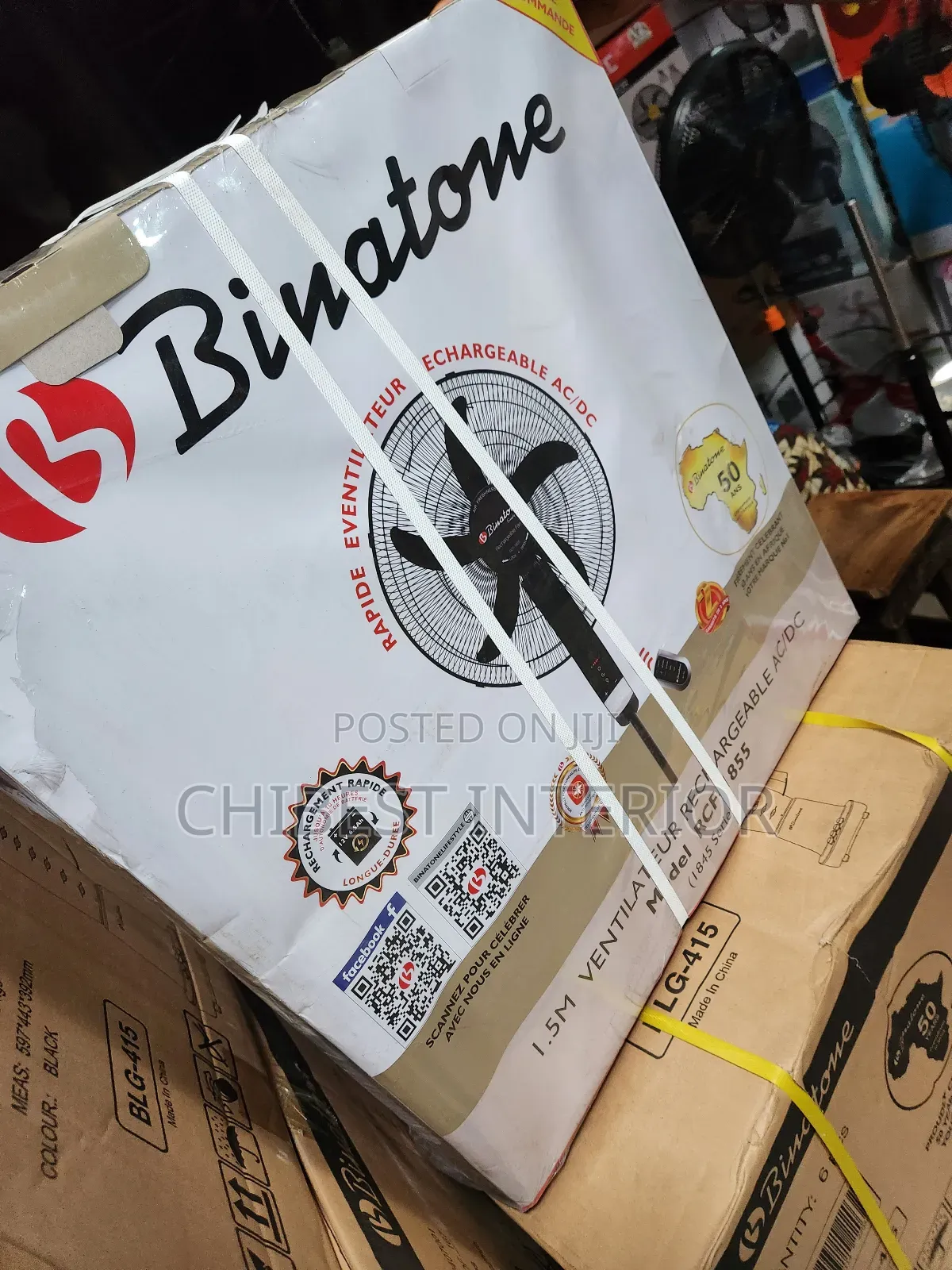RCF 1885 Rechargeable Binatone Fan.