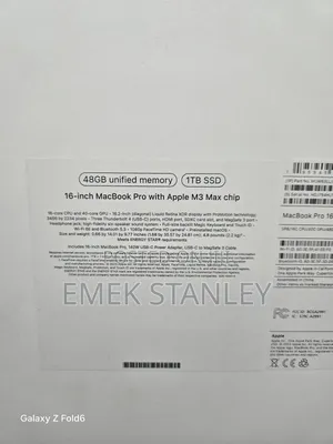 New Laptop Apple MacBook Pro 2024 M4 Max 48GB Apple M3 Max SSD 1T