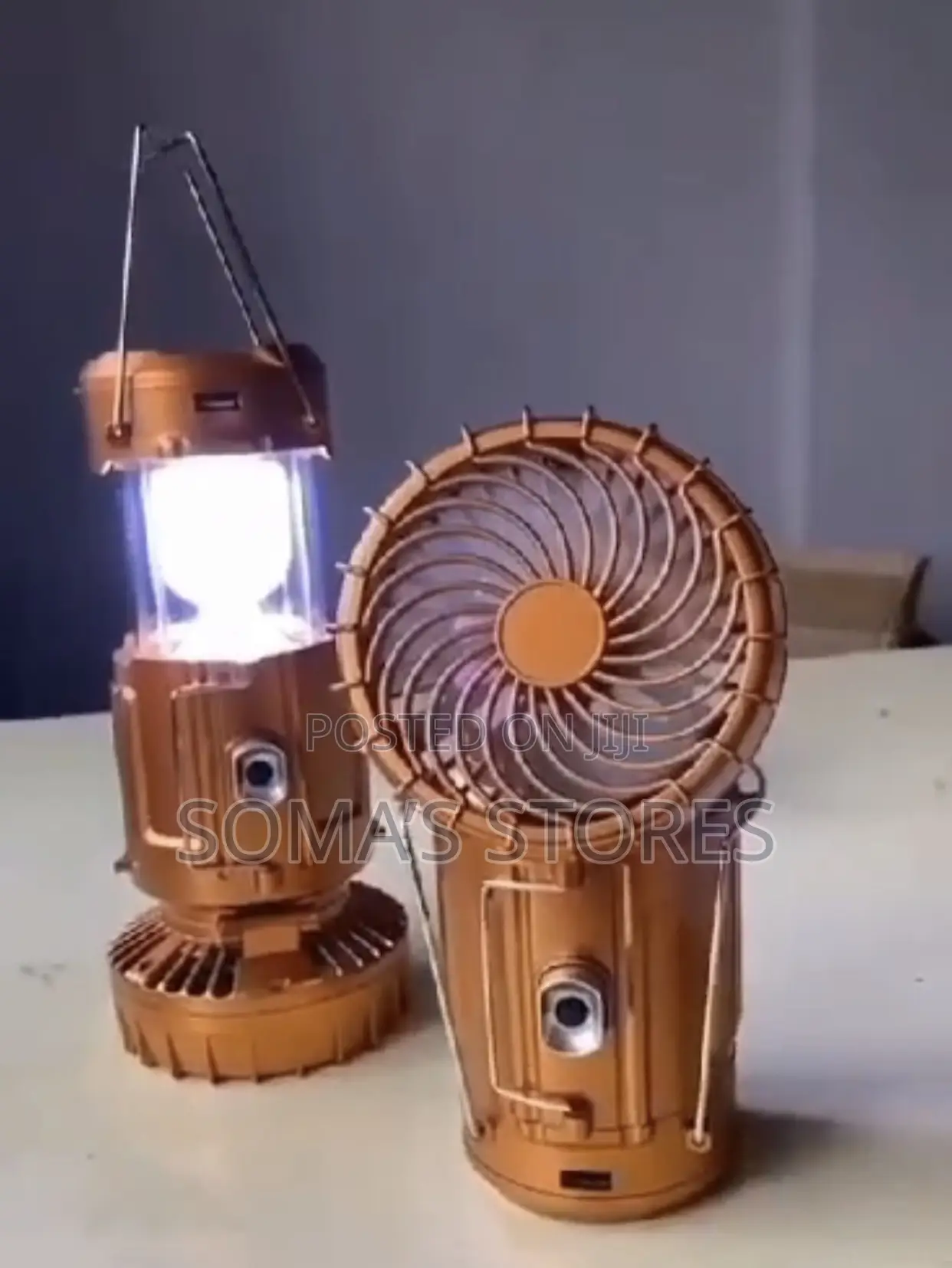 Solar Camping Light With Fan