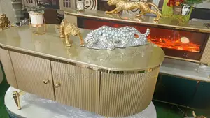 Gold Center Table and Tv Stand