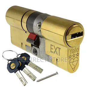 Yale Platinum Brass Single Euro Cylinder Lock, (L)95mm