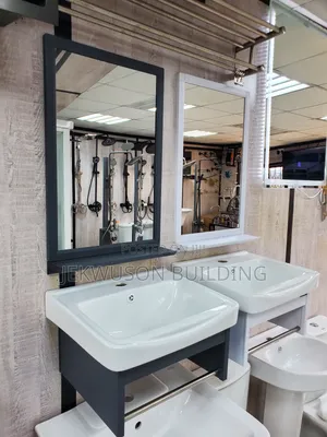 Mini Wash Hand Basin With Mirror and Shelf.