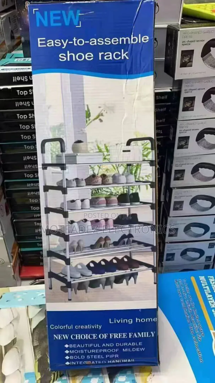 Adjustable 6 and 7 Layers High Quality Steel Pipe Shoe Rack Organiser